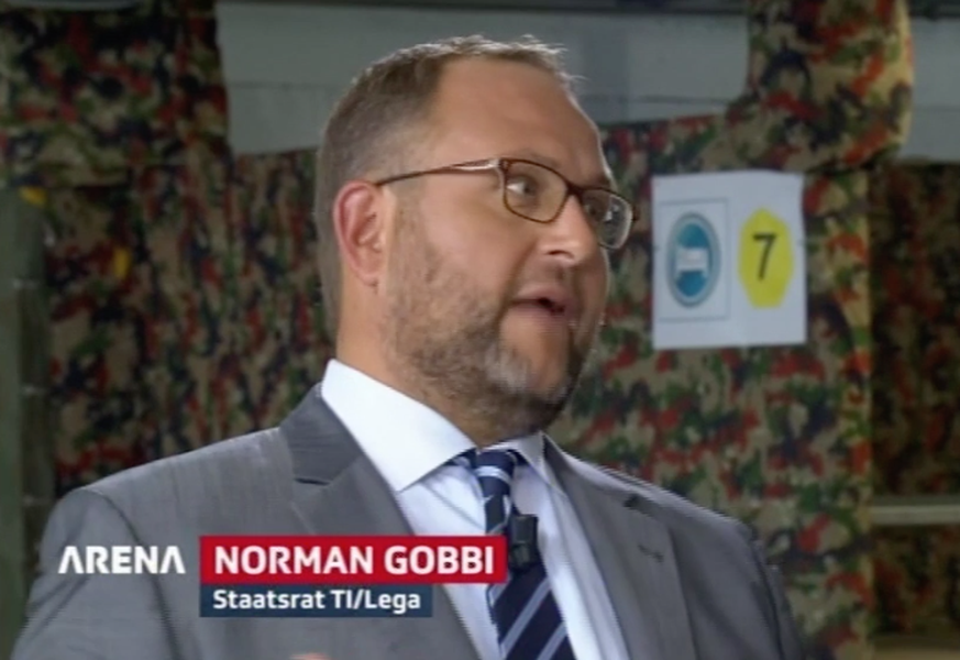 Lega-Politiker Normann Gobbi glänzte nach viel Radau in den Medien in der SRF-Sendung «Arena» mit eher flachen Sprüchen. &nbsp;