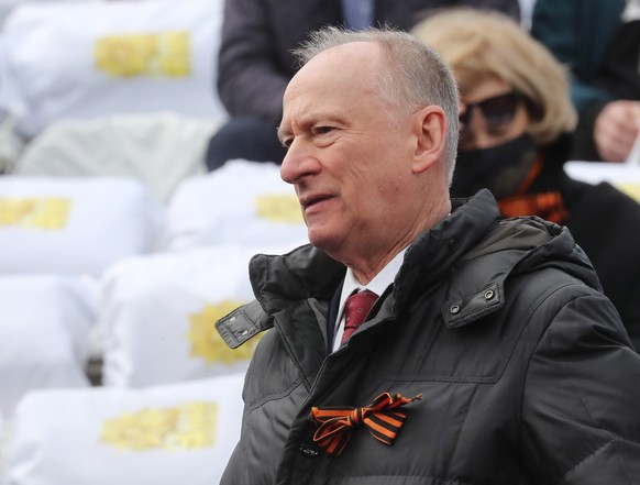 epa09935467 Russian Security Council Secretary Nikolai Patrushev arrives to attend the Victory Day military parade in the Red Square in Moscow, Russia, 09 May 2022. Russia marks Victory Day, Nazi Germ ...