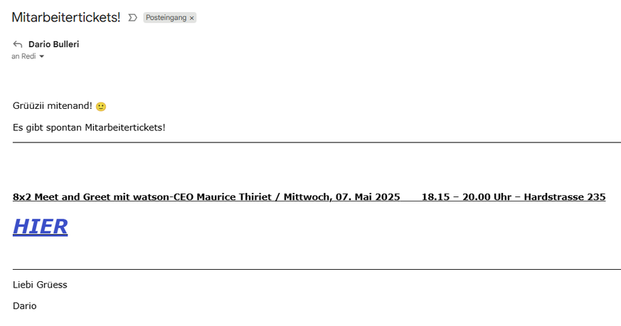 Darios Kommentar Mails zur fröhlichen Freischaltung