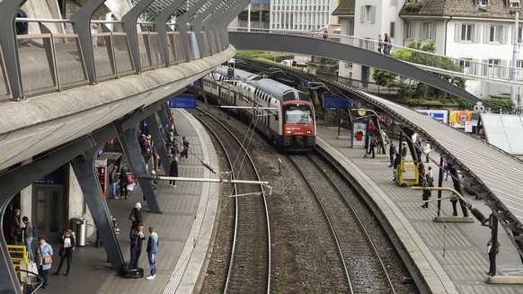 Ein Zug blockiert den Bahnhof Stadelhofen.