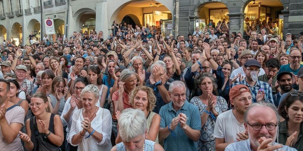 65'000 Personen haben die Strassenkunst des dreitägigen Buskers Festivals in Bern besucht.