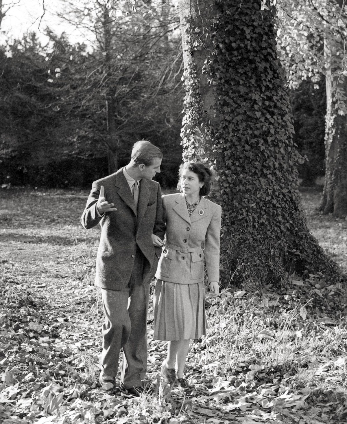Le couple en novembre 1947