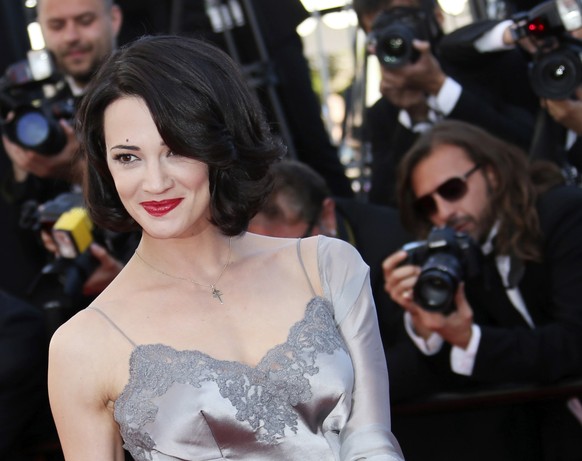 FILE - In this May 26, 2013 file photo, actress Asia Argento arrives for the awards ceremony of the 66th international film festival, in Cannes, southern France. Italian Actress Asia Argento declares  ...