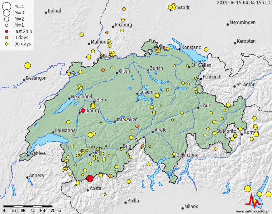 Im südlichen Zipfel des Kantons Wallis hat am frühen Morgen die Erde gewackelt.