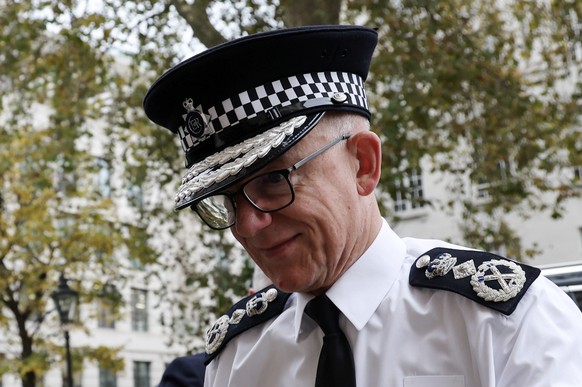 epa10978151 Metropolitan Police Commissioner Sir Mark Rowley arrives to give a speech in London, Britain, 16 November 2023. The Metropolitan Police have said that no laws had been broken when pro-Pale ...