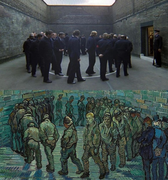 A Clockwork Orange (Stanley Kubrick) - Prisoners&#039; Round (Vincent van Gogh)