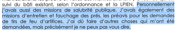 «Ich persönlich hatte auch Aufgaben im Bereich der öffentlichen Gesundheit und Hygiene. Ebenso war ich für die Instandhaltung und das Mähen von Wiesen sowie für die Stellungnahmen zu Gesuchen für Feue ...
