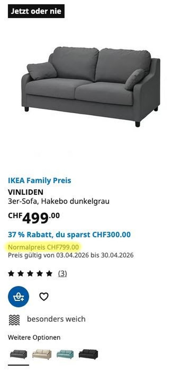 Ikea Preisschilder konsumentenschutz