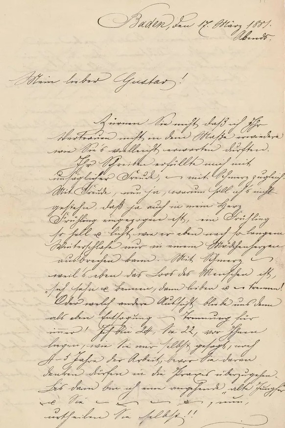 Durch unzählige Briefe beschworen Gustav und Lydia ihre Liebe.