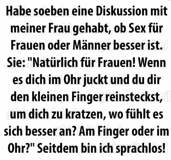 Schau dir schnell den PICDUMP an, bevor 1 dicken Huhn alles zerstÃ¶rt hat!
1:0 fÃ¼r sie... Obwohl, wenn man(n) im Fussball ein Tor schiesst, ist man(n) auch happy ð¤·ð»ââï¸ð