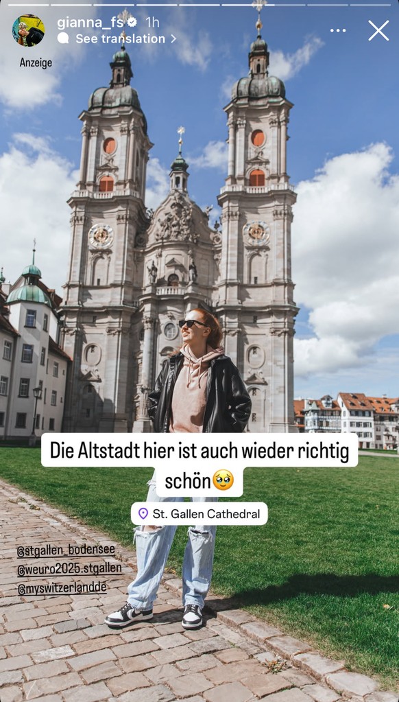 Gianna Zachan postet auf Instagram über St.Gallen.
