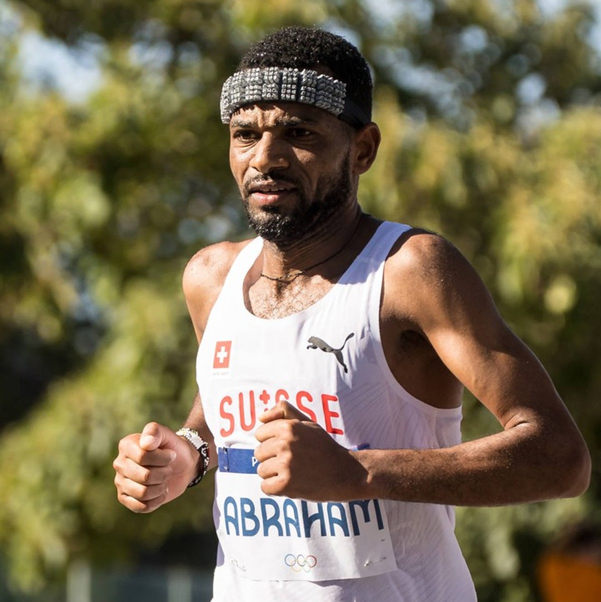 Olympische Spiele Leichtathletik Paris, 10.08.2024 Tadesse Abraham of Switzerland, Men s Marathon, at the Olympic Games, Olympische Spiele, Olympia, OS Paris 10.08.2024. *** Olympic Games Athletics Pa ...