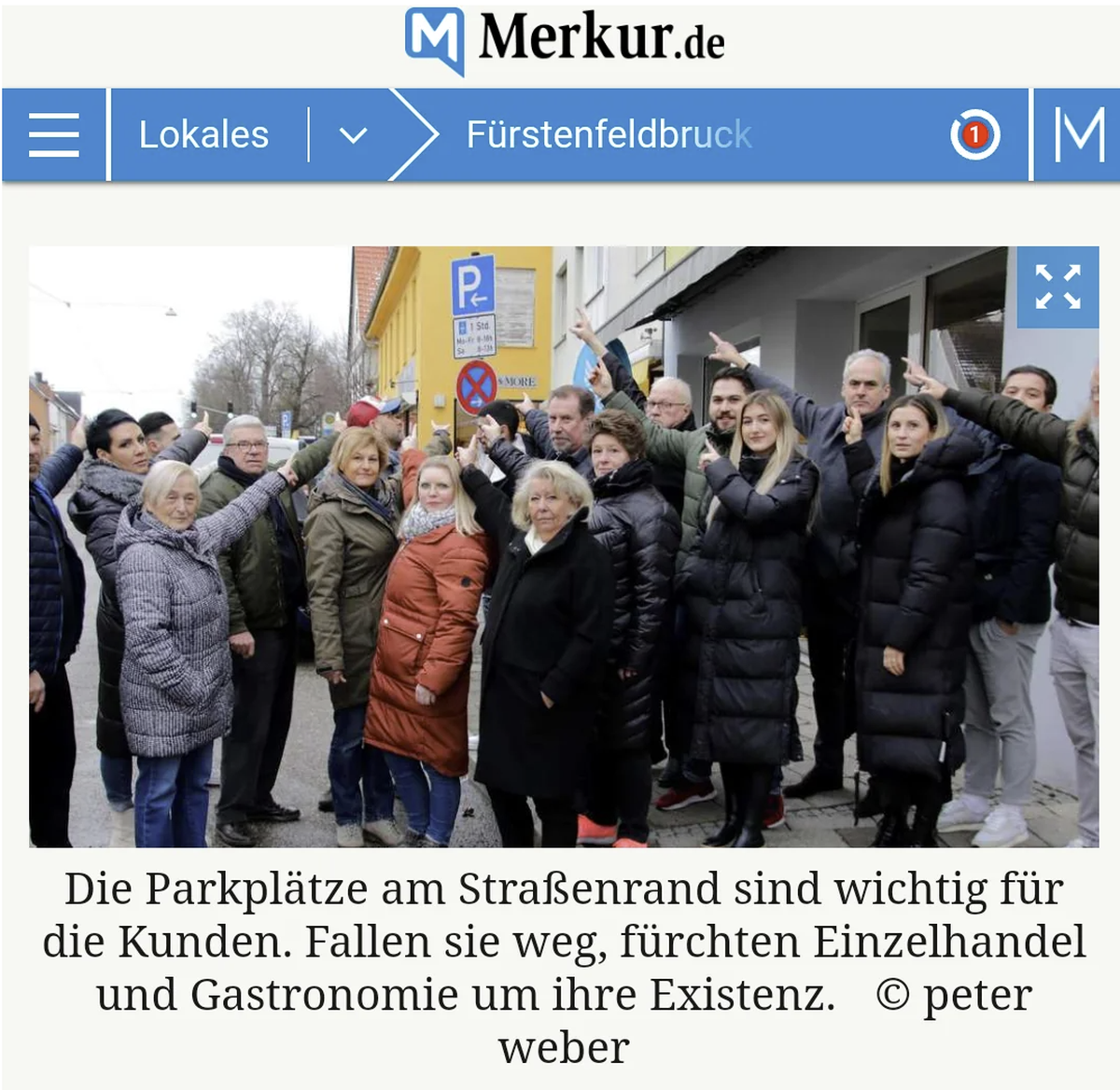 Rentner zeigen auf Dinge