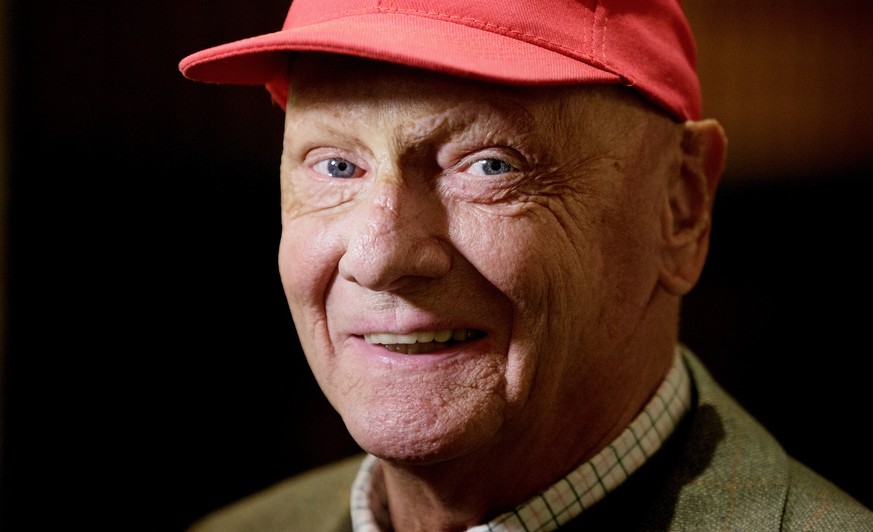 Niki Lauda am Mittwoch, 07. Oktober 2015, im Rahmen seiner Buchpraesentation &quot;Reden wir ueber Geld&quot; in Wien. (KEYSTONE/APA/GEORG HOCHMUTH)