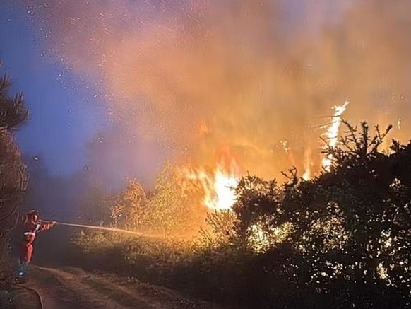 Brand in der Toskana.