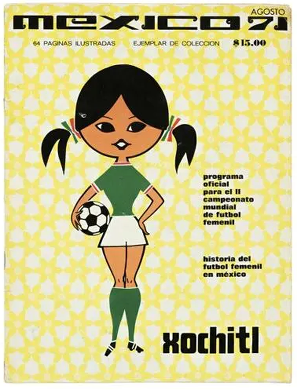 Xochitl, das Maskottchen der Frauen-WM 1971 in Mexiko.