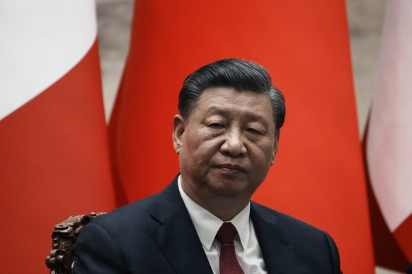 FILE - Chinese President Xi Jinping gives a joint press conference with French President Emmanuel Macron at the Great Hall of the People in Beijing, China, Thursday, April 6, 2023. Brazil'...