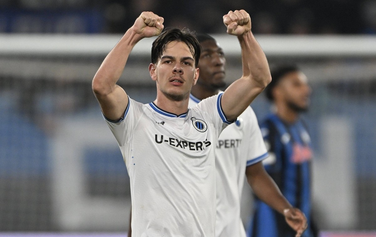 Atalanta v Club Brugge - UEFA Champions League BERGAMO, ITALY - FEBRUARY 18 : Jashari Ardon midfielder of Club Brugge during the UEFA Champions League 2024/25 knockout phase play-off match second leg  ...