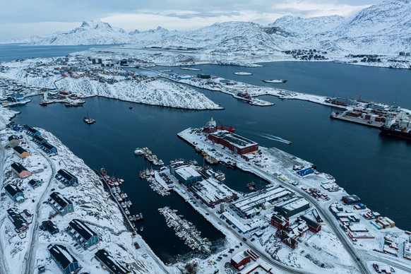 Boats are docked at the harbour of Nuuk, Greenland, on Thursday, Jan. 22, 2026. (AP Photo/Evgeniy Maloletka)
Greenland Daily Life