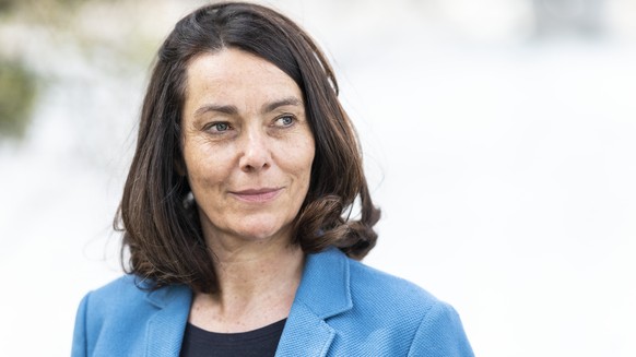 Die Promotorin der Initiative sauberes Trinkwasser, die Bernerin Franziska Herren, am Dienstag, 6. April 2021 an der Aare in Solothurn. Volk und Staende werden am 13. Juni 2021 in der Eidgenoessischen ...