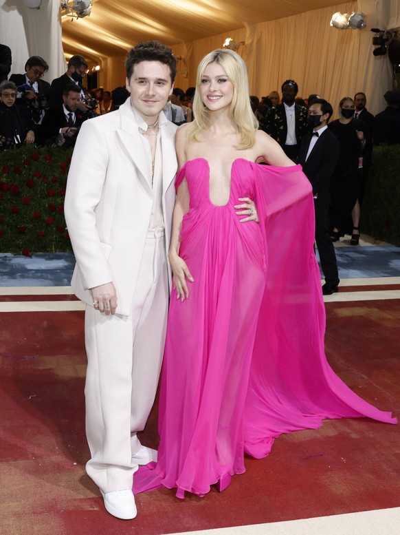 Brooklyn Beckham and Nicola Peltz arrive on the red carpet for The Met Gala at The Metropolitan Museum of Art celebrating the Costume Institute opening of In America: An Anthology of Fashion in New Yo ...