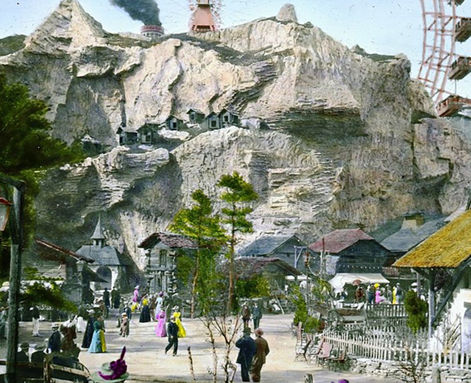 The Swiss Village at the 1900 World Exhibition in Paris, photographer unknown.  https://www.brooklynmuseum.org/opencollection/archives/image/53580