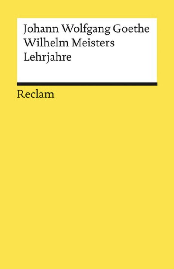 Pflichtlektüre im Germanistikstudium: der Bildungsroman «Wilhelm Meisters Lehrjahre» (über 600 Seiten).