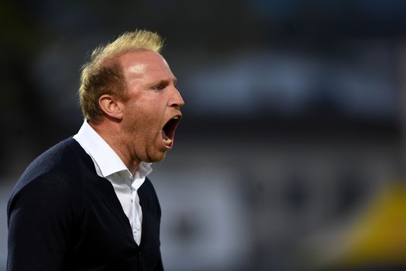 Zurich&#039;s Trainer Ludovic Magnin, during the Super League soccer match FC Lugano against FC Zurich, at the Cornaredo stadium in Lugano, Friday, April 19, 2019. (KEYSTONE/Ti-Press/Samuel Golay)