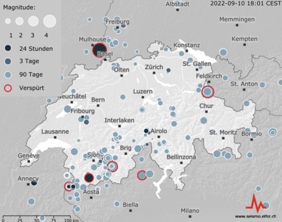 Die Website des Erdbebendienstes war am Samstagabend wegen der vielen Aufrufe vorübergehend nicht verfügbar.