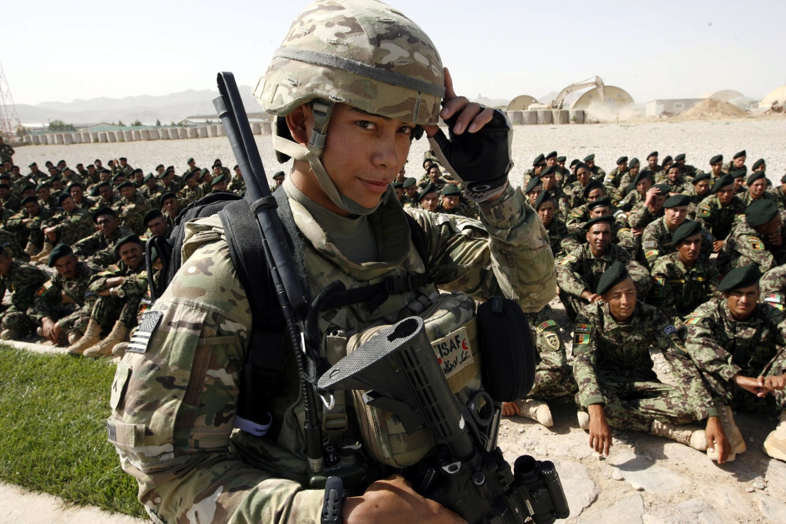 Bald ein Bild der Vergangenheit? Ein US-Armeemitglied mit afghanischen Soldaten.