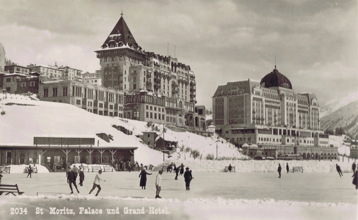 A view of the Palace and the Grand Hotel at St Moritz, 1920s A view of the Palace and the Grand Hotel at St Moritz, 1920s Date: 1920s PUBLICATIONxNOTxINxUKxFRAxBELxNEDxITAxDENxNORxSWExPOLxJPNxKORxTPE  ...