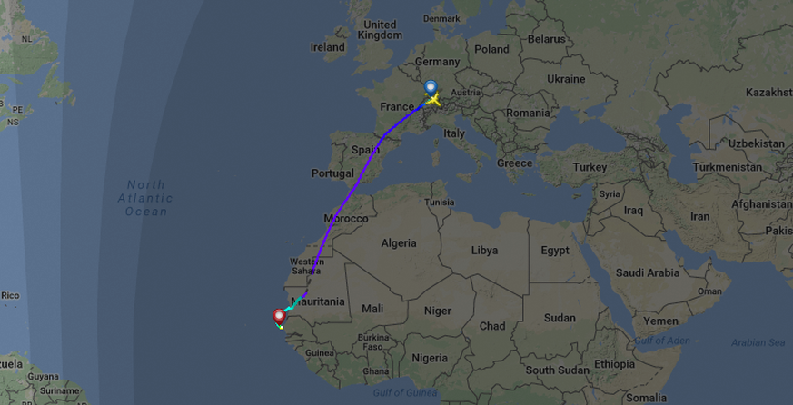 lx92 zurich sao paulo dakar swiss flightradar24.com