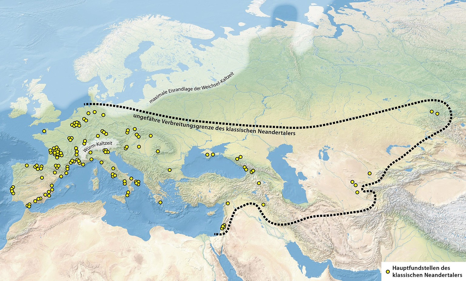 Fossilfunde „klassischer“ Neandertaler
https://commons.wikimedia.org/w/index.php?curid=30278186