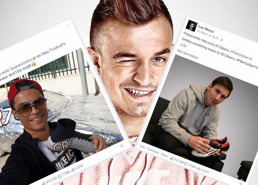 Shaqiri, Ronaldo und Messi: Sie alle nutzen Facebook als Werbeplattform.