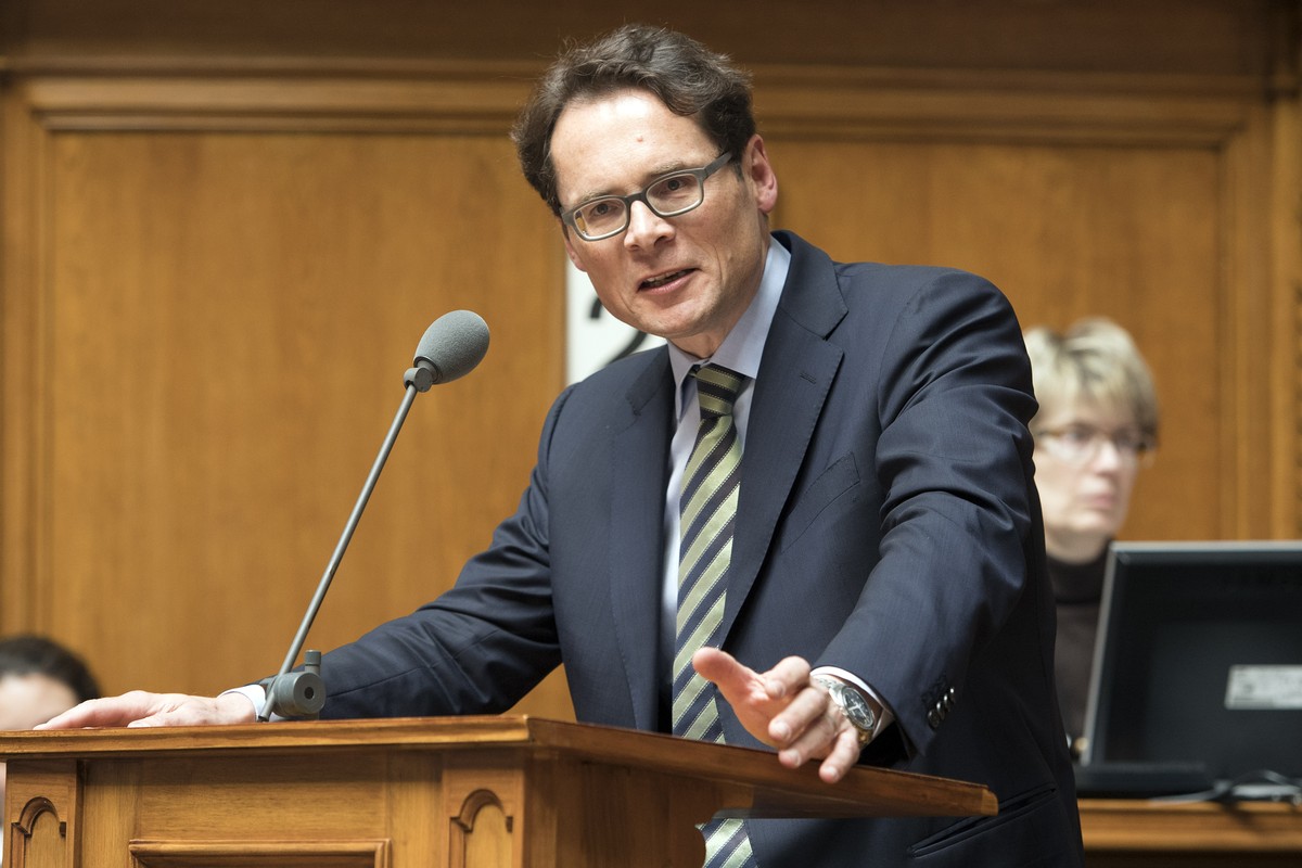 Köppel am 26. April im Parlament.