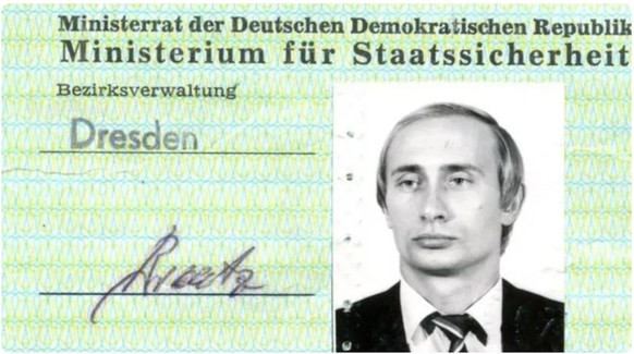 Stasi-Hausausweis von Wladimir Putin: Als KGB-Offizier war er in Dresden stationiert. 