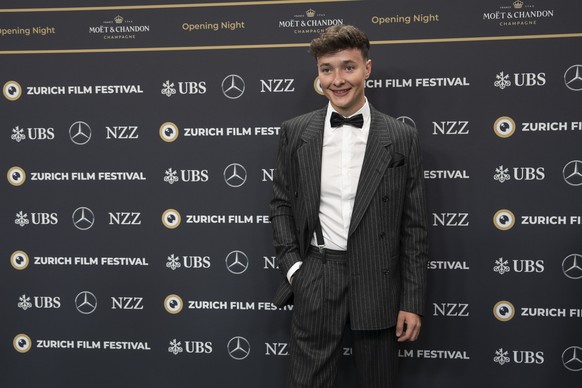Remo Forrer arrives on the Green Carpet at the Opening Night of the 20th Zurich Film Festival (ZFF) in Zurich, Switzerland, on Thursday, October 3, 2024. (KEYSTONE/Til Buergy)