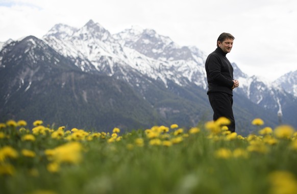 Adam Quadroni, Whistleblower im Buendner Bauskandal, aufgenommen am Donnerstag, 10. Mai 2018, in Ramosch. (KEYSTONE/Gian Ehrenzeller)