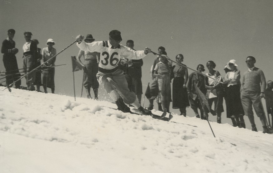 Gletscherrennen Diavolezza Gletscher Engadin Ski Skirennen