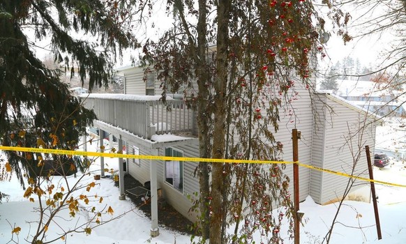 US-NEWS-HOUSE-ON-KING-ROAD-LOOK-3-ID A view from the back of the house on the 1100 block of King Road in Moscow where police found four University of Idaho students stabbed to death Nov. 13. Angela Pa ...