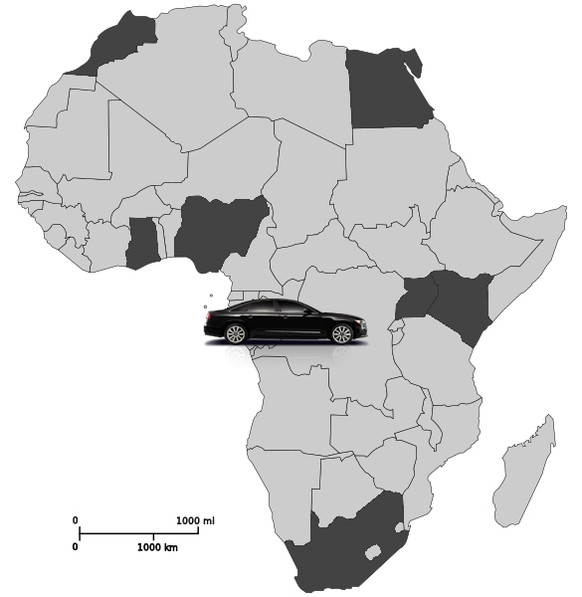 Weisse Flecken auf der Landkarte: Afrika ist für Uber noch weitgehend Terra Incognita.