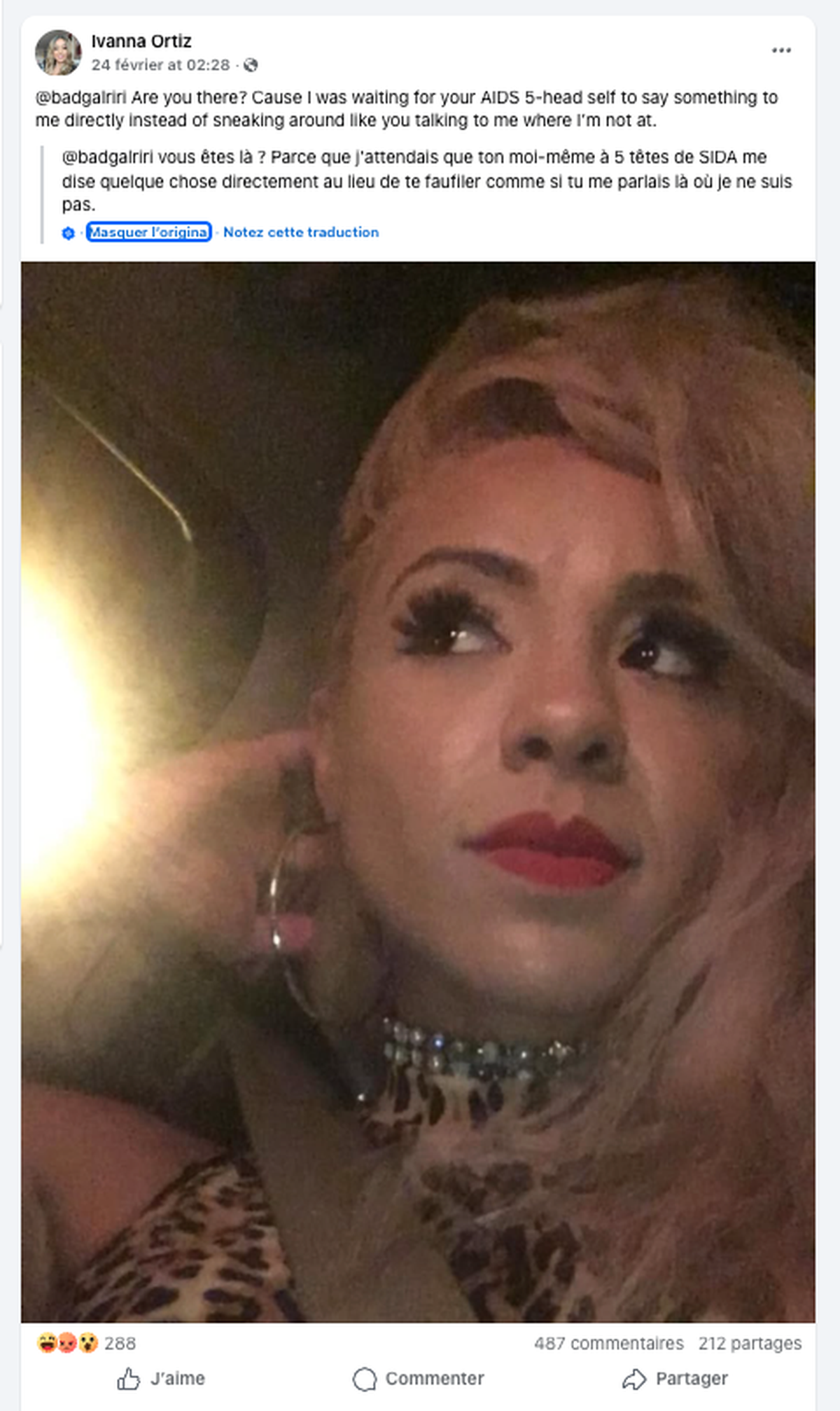 Ivanna Ortiz publiait fréquemment sur Facebook, rappant, dansant et interpellant des célébrités.