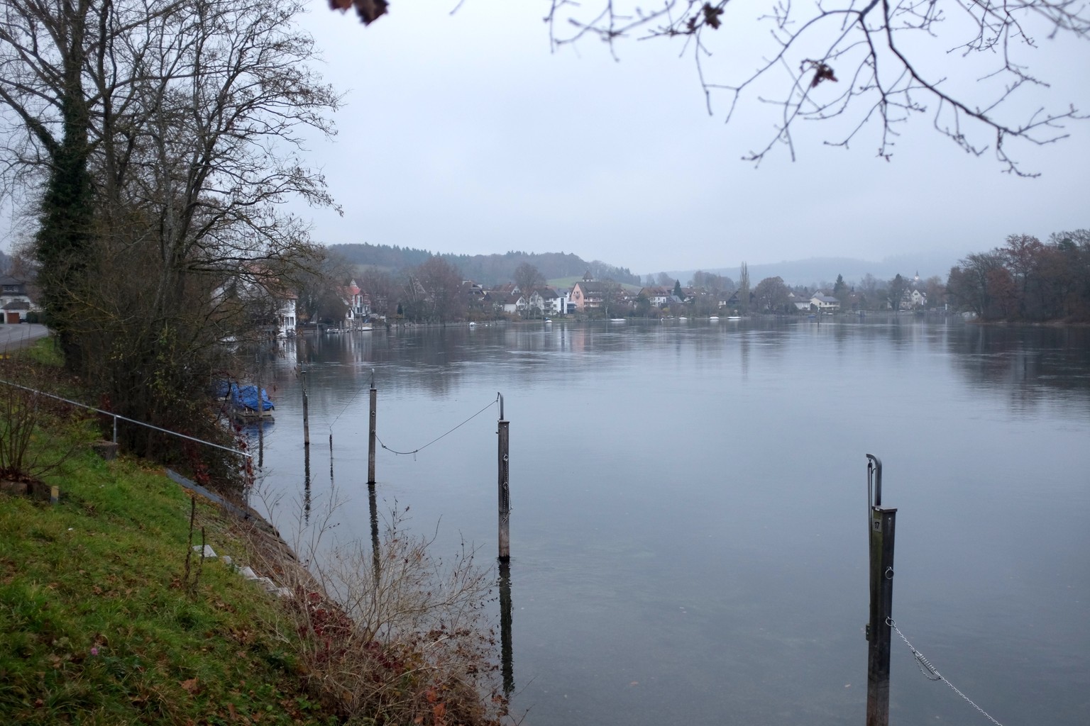 Die Aussicht könnte kaum besser sein. Büsingen liegt direkt am Rhein. 