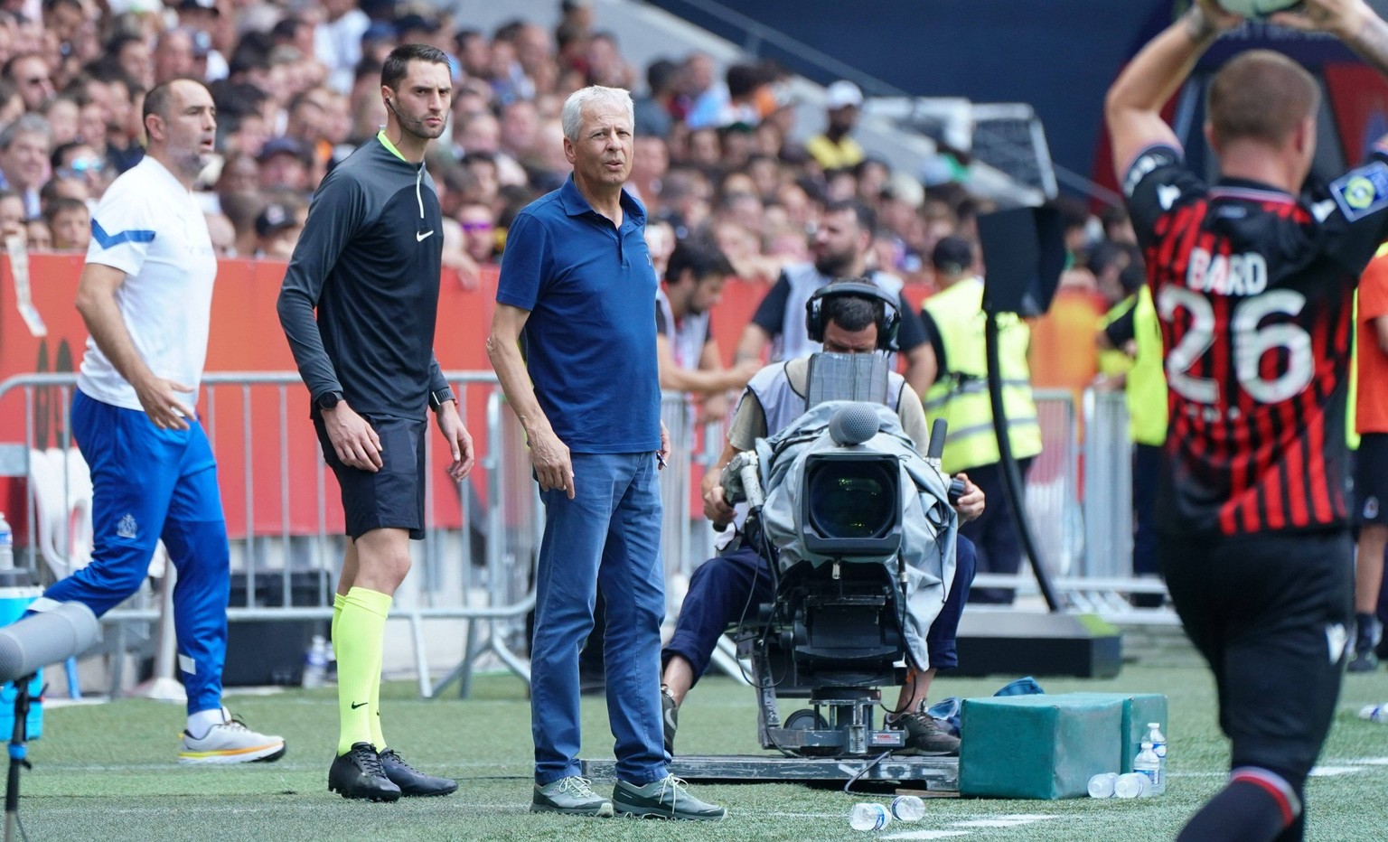 Lucien Favre entraineur de l OGC Nice FOOTBALL : OGC Nice vs Olympique de Marseille - Ligue 1 Uber Eats - Nice - 28/08/2022 NorbertScanella/Panoramic PUBLICATIONxNOTxINxFRAxITAxBEL