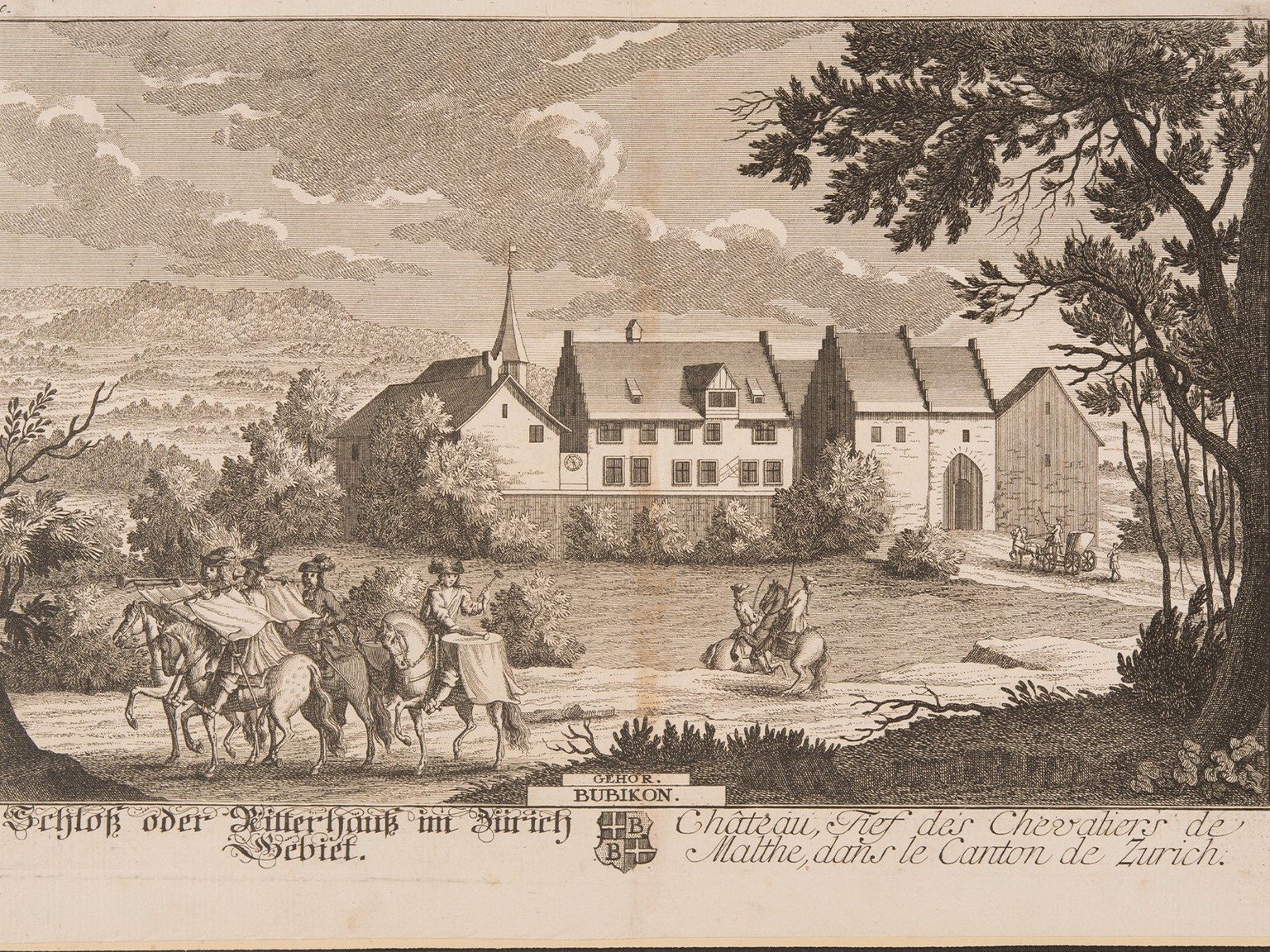 Das Ritterhaus in Bubikon um 1754.
https://permalink.nationalmuseum.ch/100293849