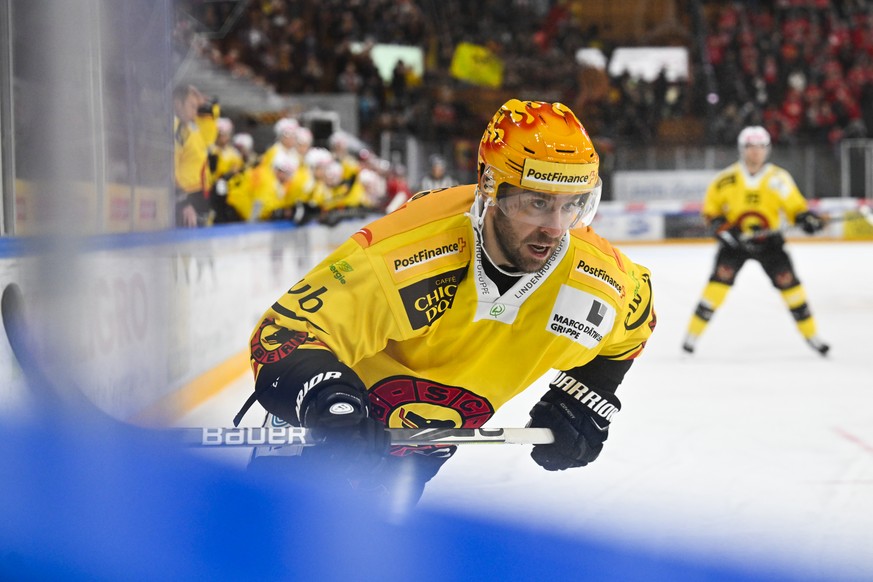 Der Berner Postfinance Topscorer Chris DiDomenico im Eishockeyspiel der National League zwischen den Rapperswil-Jona Lakers und dem SC Bern, am Freitag, 28. Oktober 2022, in der St. Galler Kantonalban ...