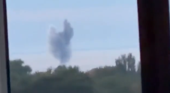 Rauch nach einer Explosion in Rostow.