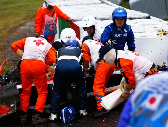 Die Bergung von Jules Bianchi.