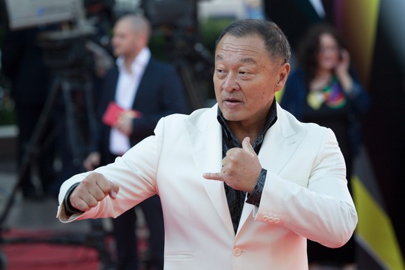 FILE - Actor Cary-Hiroyuki Tagawa pose on the red carpet at the opening ceremony of the 35th Moscow International Film Festival in Moscow, Russia, June 20, 2013. (AP Photo/Alexander Zemlianichenko Jr, ...