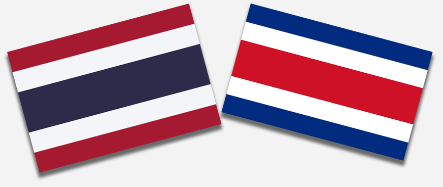 Links: Thailand. Rechts: Costa Rica.
